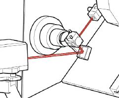 Illustration of the 10768A Diagonal Measurement Kit setup on a Slant Bed Lathe.